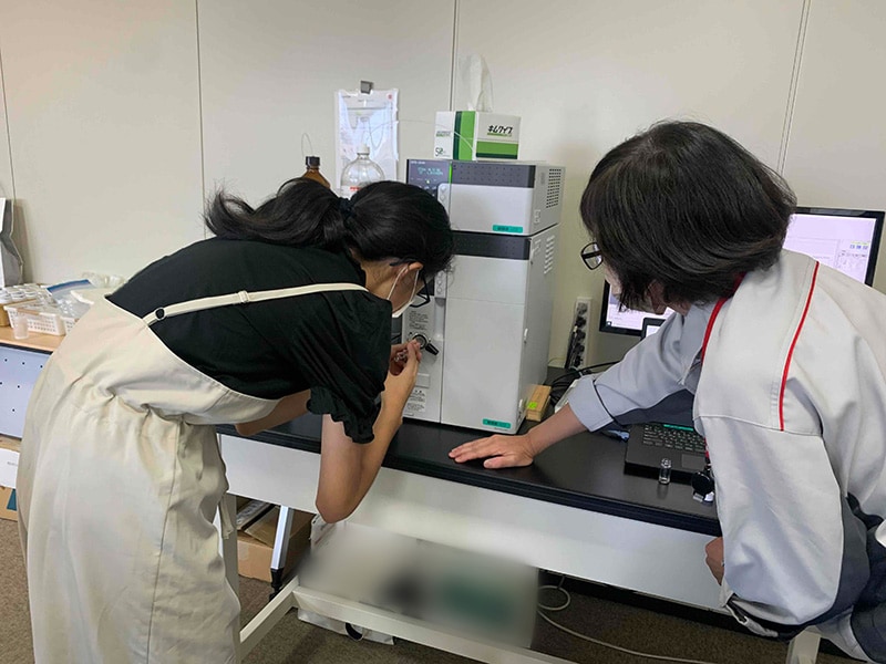 当样品注入仪器后，分析结果就会显示出来。