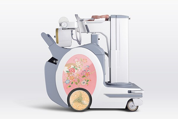 MobileDaRt Evolution MX8 Version移动式X线摄影系统以四季为灵感开发的四种颜色 侧面采用京友禅