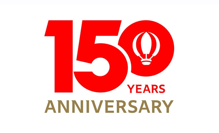 150周年纪念徽标是从向员工征集的设计方案中选出的