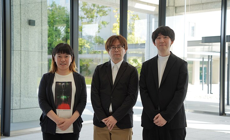 从左至右：ADK Marketing Solutions Inc. 创意总监：Asako Sakawaki；导演：Tetsuo Tokuno；Studio KAI 制作人：Hirokazu Fukumori